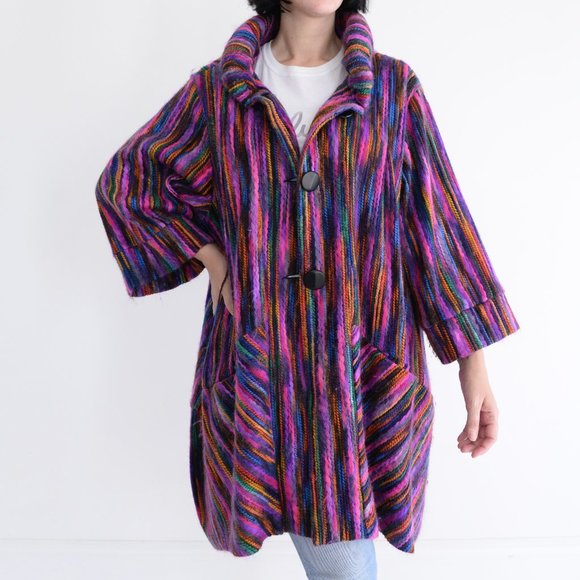 Sanlodo Milano Multi-Colour Thick Long Sweater Habitat Coat Size XXL - Picture 1 of 16